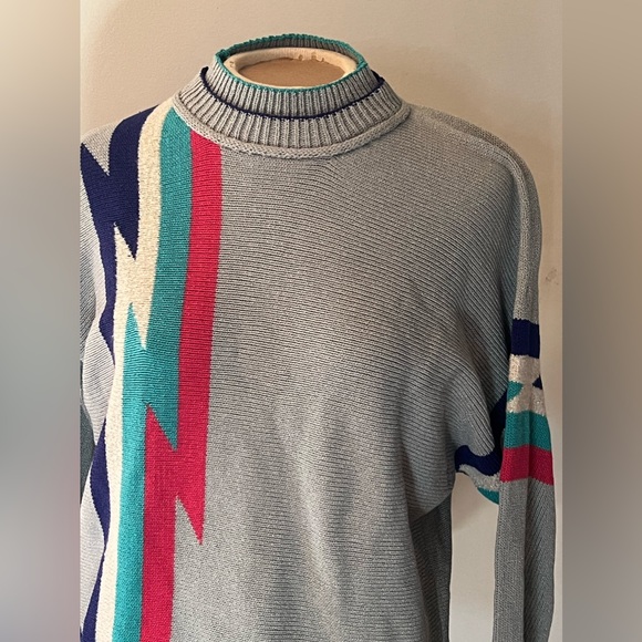 Vintage Lightening Bolt Sweater - Oversized Small - Medium - Picture 12 of 15